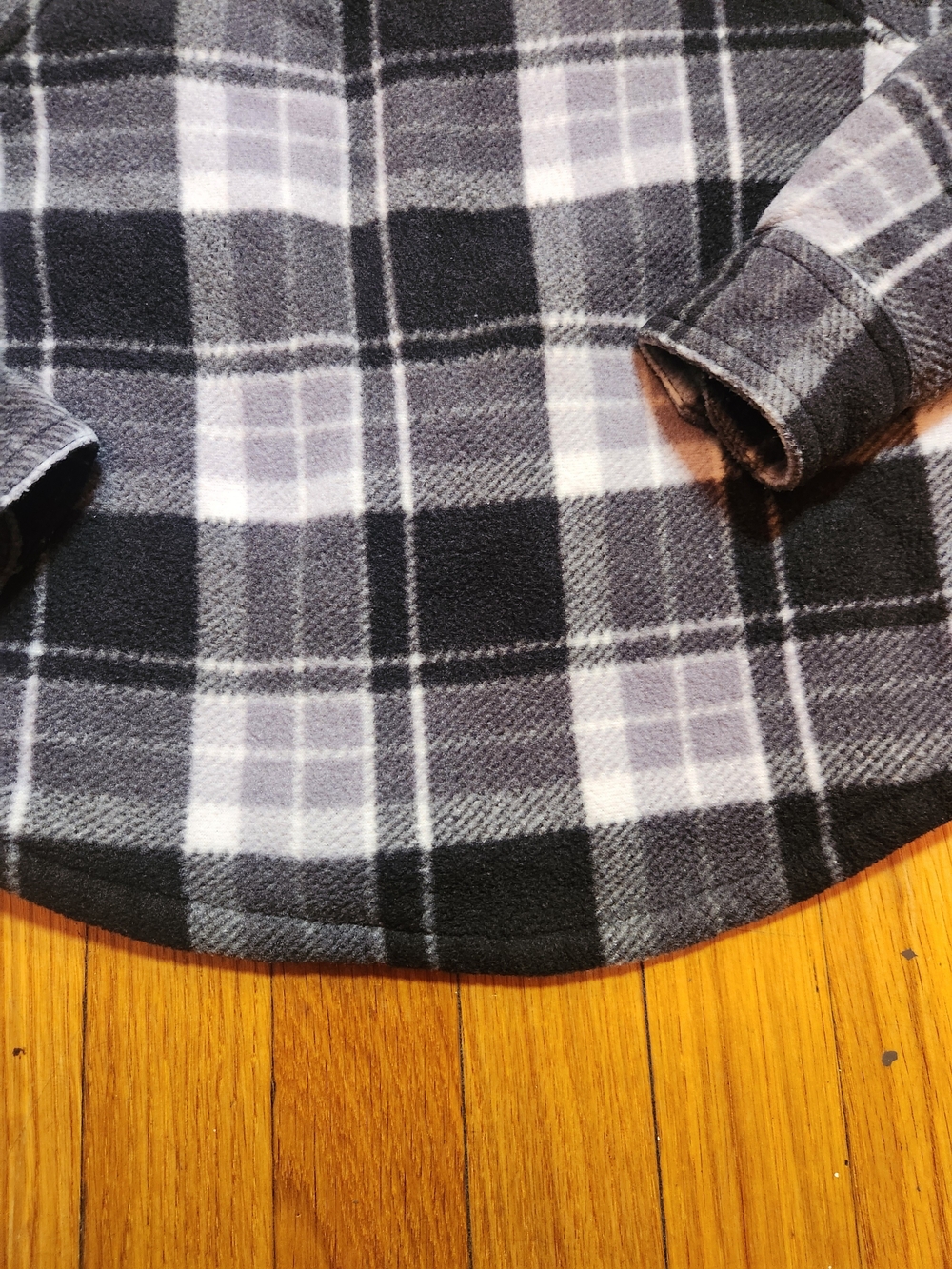 Eddie Bauer Black & Gray Plaid Sherpa-Lined Kids Jacket Size 4/5 - Picture 9 of 15